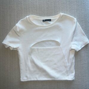 Zara key hole crop top